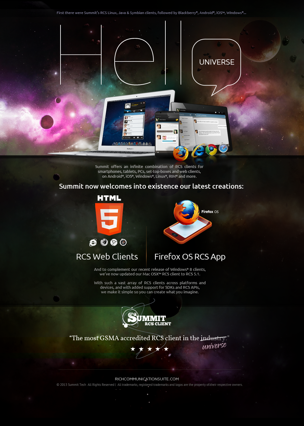 Firefox OS RCS HTML 5 - Rich Communication Services